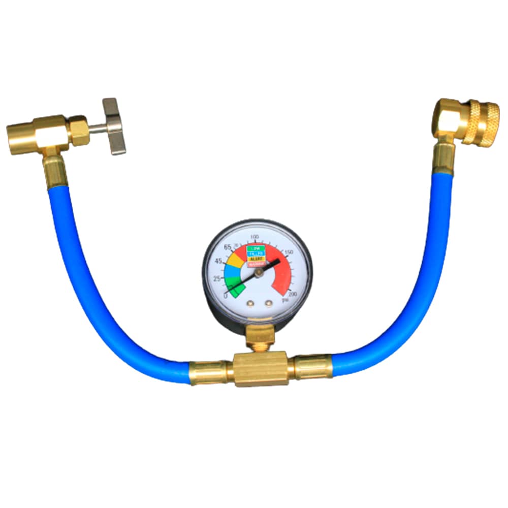 PACK de 2 bouteilles Gasica D2 de gaz réfrigérant de substitution R12 et R134A et tuyau avec manomètre, gants et thermomètre - 3