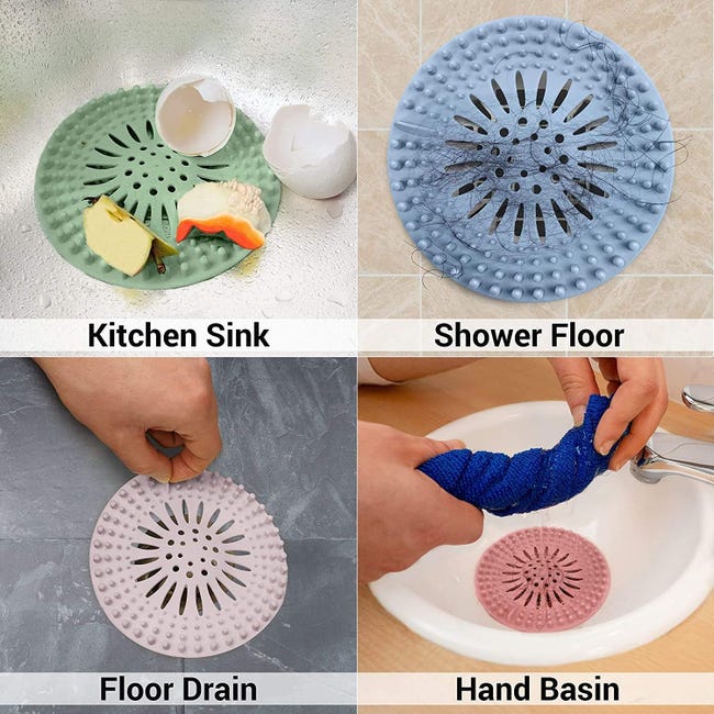 Raccogli-capelli Per Doccia Grigio O Bianco Filtro In Silicone Per Lavandinovascadoccia Tappo In Gomma Per Bagnocucina Bianco 87758268 Raccogli-capelli Per Doccia Grigio O Bianco Filtro In Silicone Per Lavandinovascadoccia Tappo In Gomma Per Bagnocucina Bianco 87758268