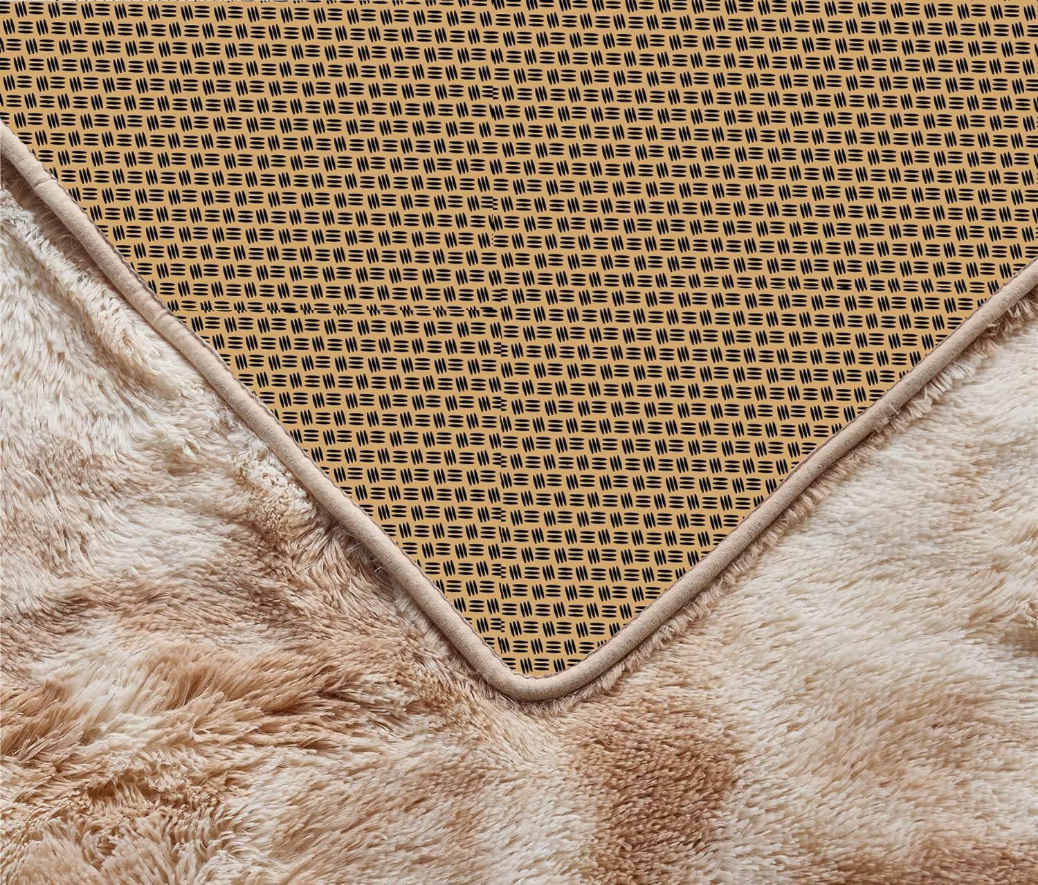 Tapis Shaggy Salon 160x230 cm - Doux et Confortable, Blanc Beige, Parfait pour Salon, Chambre et Canapé - 3