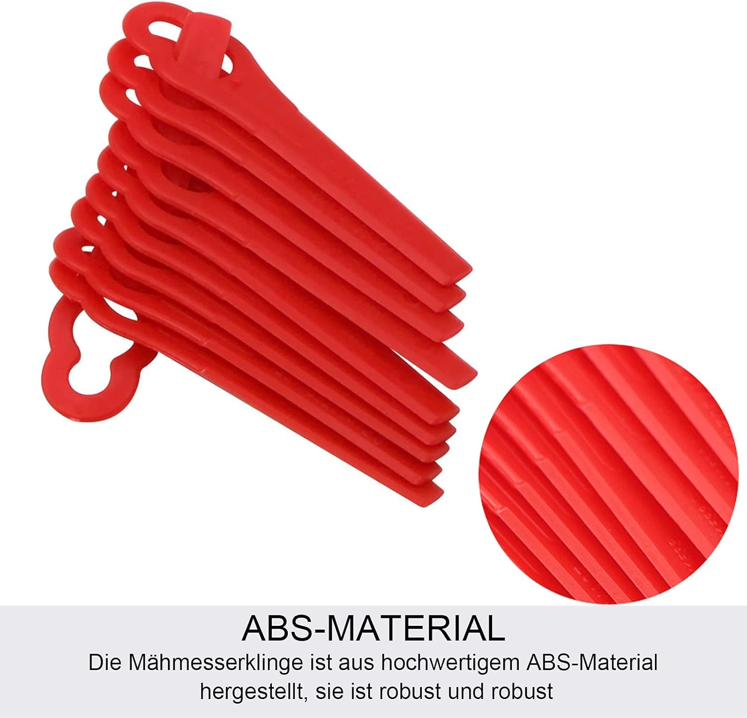 12 * 7 mm, 20 sztuk plastikowych ostrzy zapasowych, ostrze tnące do kosiarki z tworzywa sztucznego do cięcia krawędzi ogrodu i trawnika
