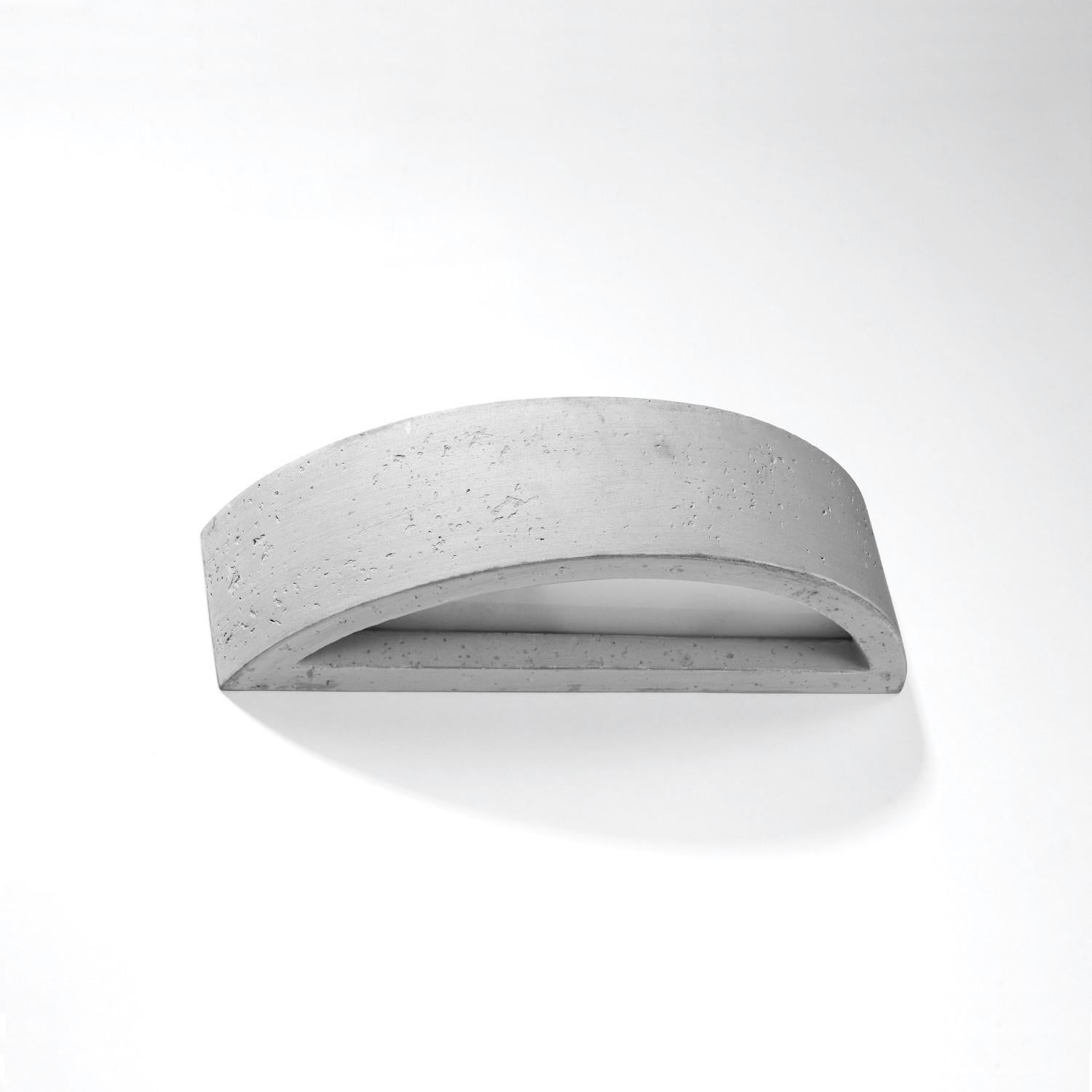 Kinkiet ścienny Atena szaro-biały 1xE27x60W wym: 10 x 40 x 14,5 cm beton architektoniczny IP20 Sollux Lighting