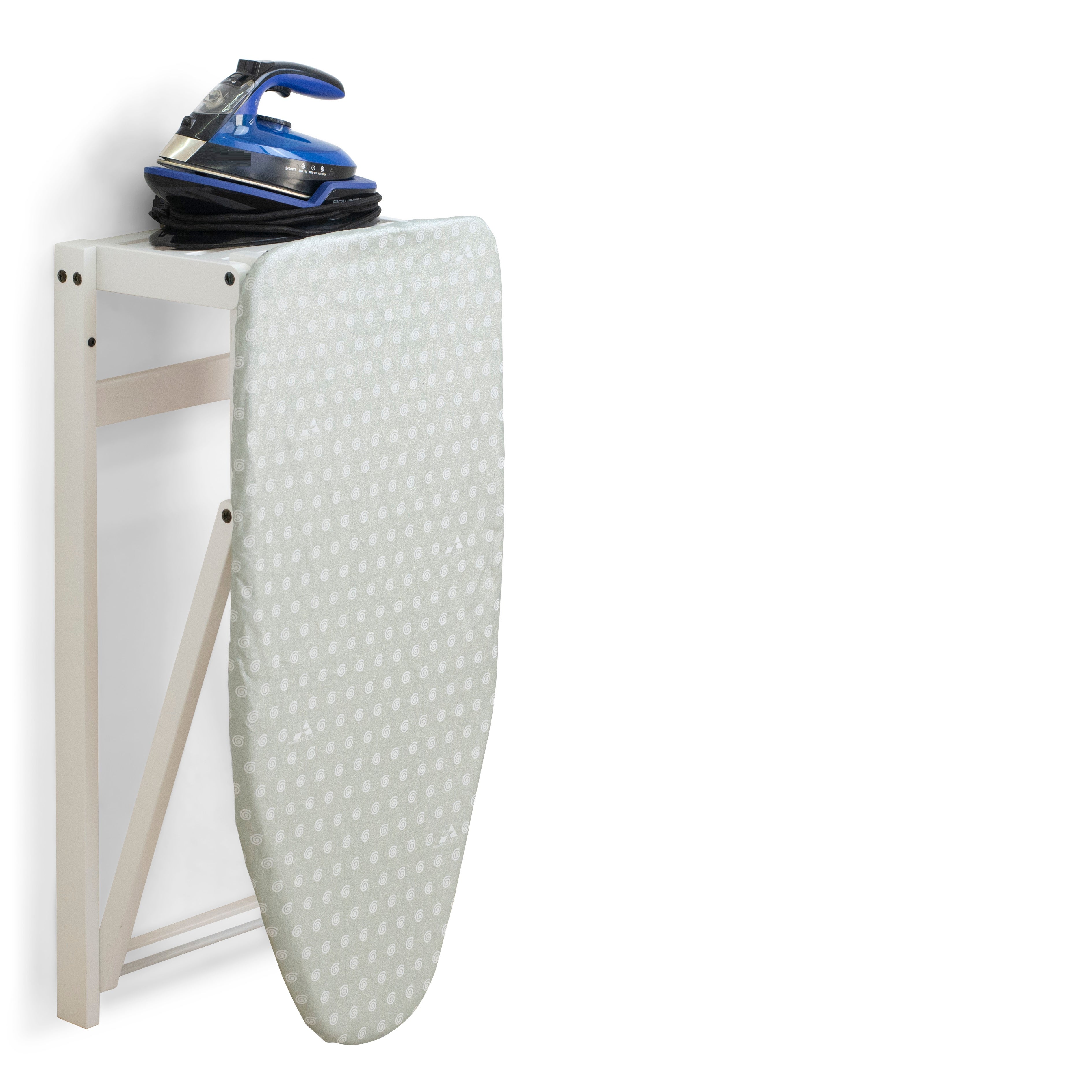 ARIT - Planche à repasser STIROJOLLY, Planche à repasser murale, facile à fixer avec les chevilles incluses - couleur blanche - 4