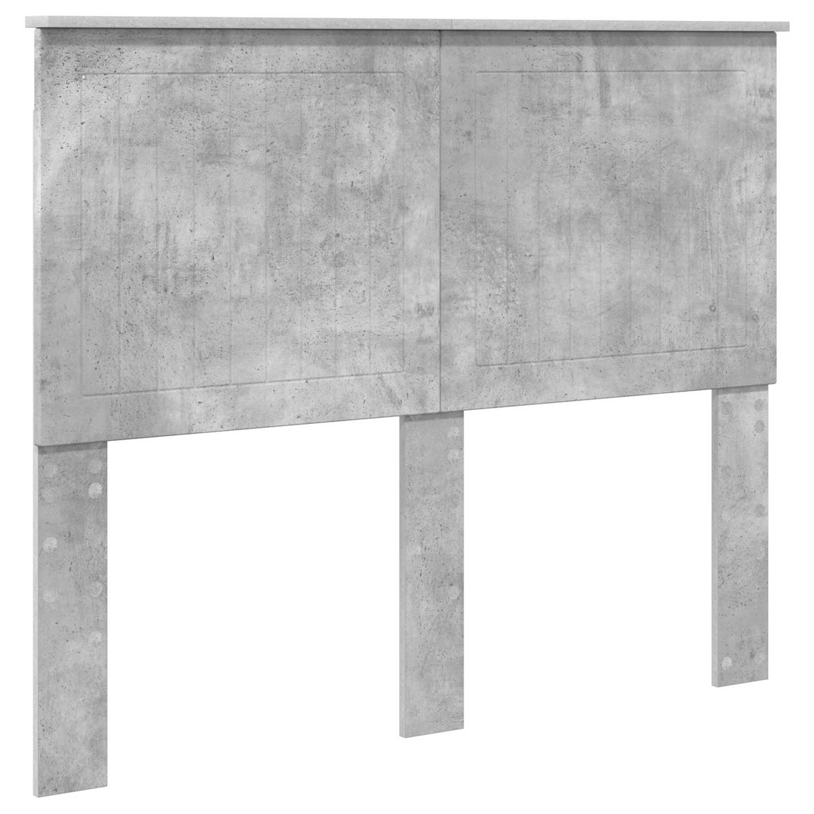 Cadre de lit gris béton 135 x 190 cm en panneau de bois - 7