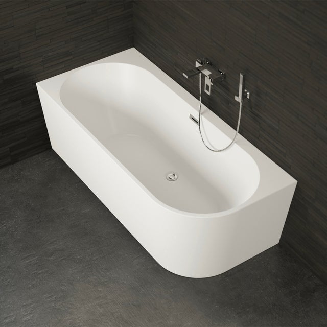 Baignoire Ilot Capri 180 gauche blanche 180 x81 x58 cm, by SPALINA