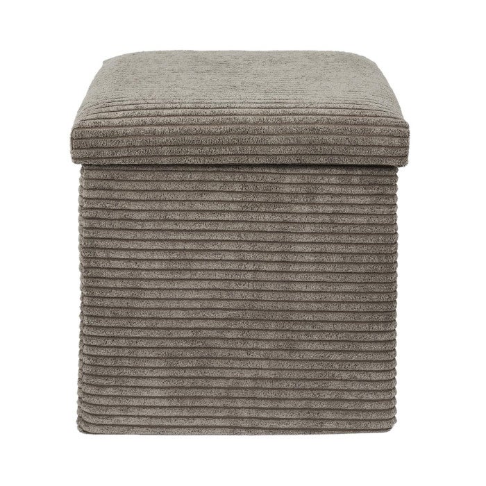 Pouf Coffre Pliable Scott 38 Cm Vert - Rangement Et Assise - Revêtement Polyester, Structure MDF