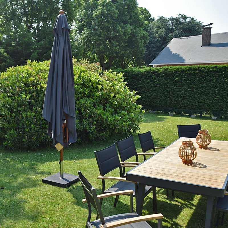 Parasol droit gris 3x3 m Pegasia - 5