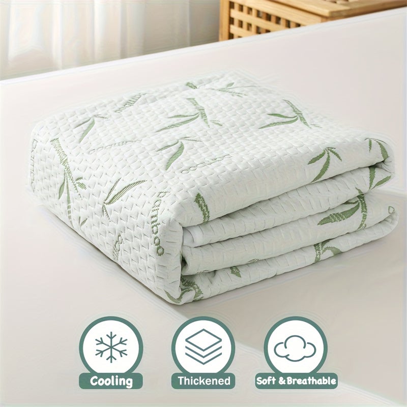 Protège-matelas rafraîchissant en fibre de bambou, ultra doux, confortable et respirant, 150 x 200 x 30 cm (taie d'oreiller non incluse) - 3