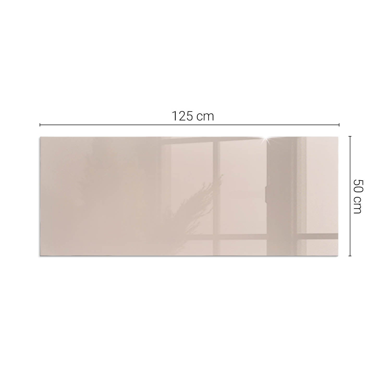Szkło hartowane na podłogę pod kominek - 125x50 cm - Kolor Jasnobrązowy - TULUP - 2