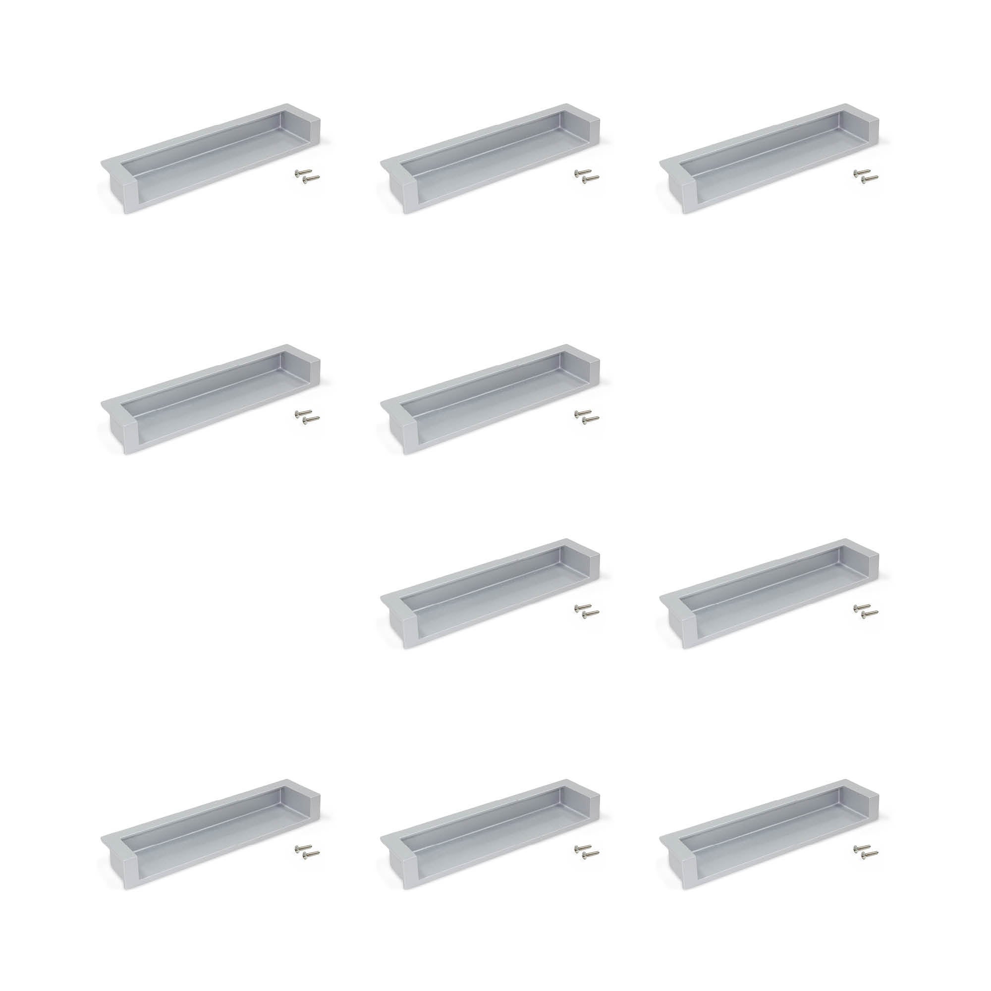 Emuca Pakiet 10 uchwytów meblowych Sedavi, L137mm, Rozstaw 128mm, Znal, Malowane aluminium