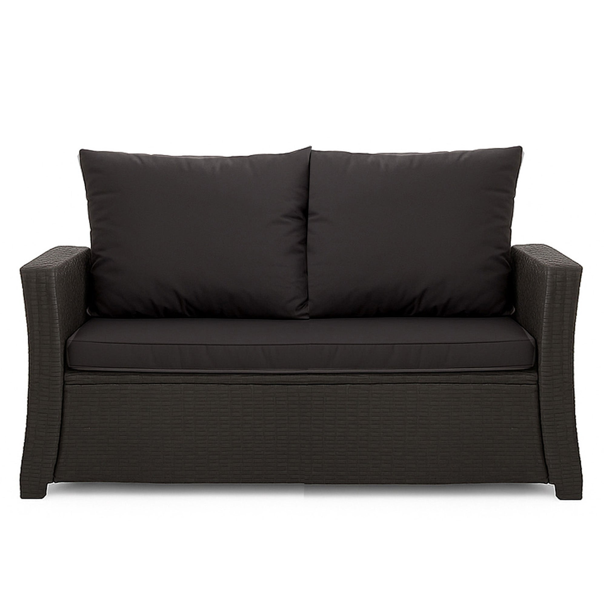 Poduszka ogrodowa na sofę rattanową 110x50x50cm poduszka na meble rattanowe czarna, poduszka na balkon taras, poduszki na meble ogrodowe
