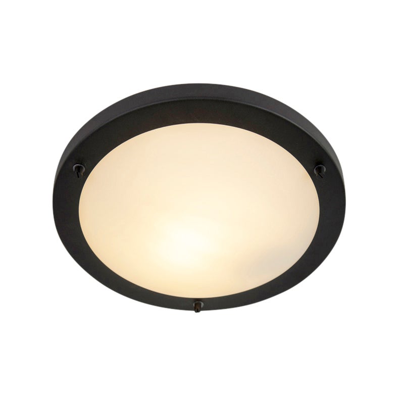 Qazqa nowoczesny plafon IP44 inteligentny - Yuma - czarny, okrągły, żarówkami LED 9w, e27, 2700k - 6500k, ściemnialny, 31cm