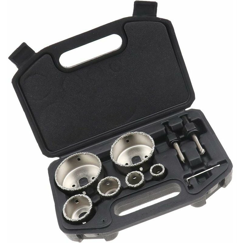 11 Kits De Scie-cloches Pour Carreaux De Porcelaine, Marbre Et Granit Kit De Trepan Diamant Ceramique Pour Carrelage 6-50 Mm