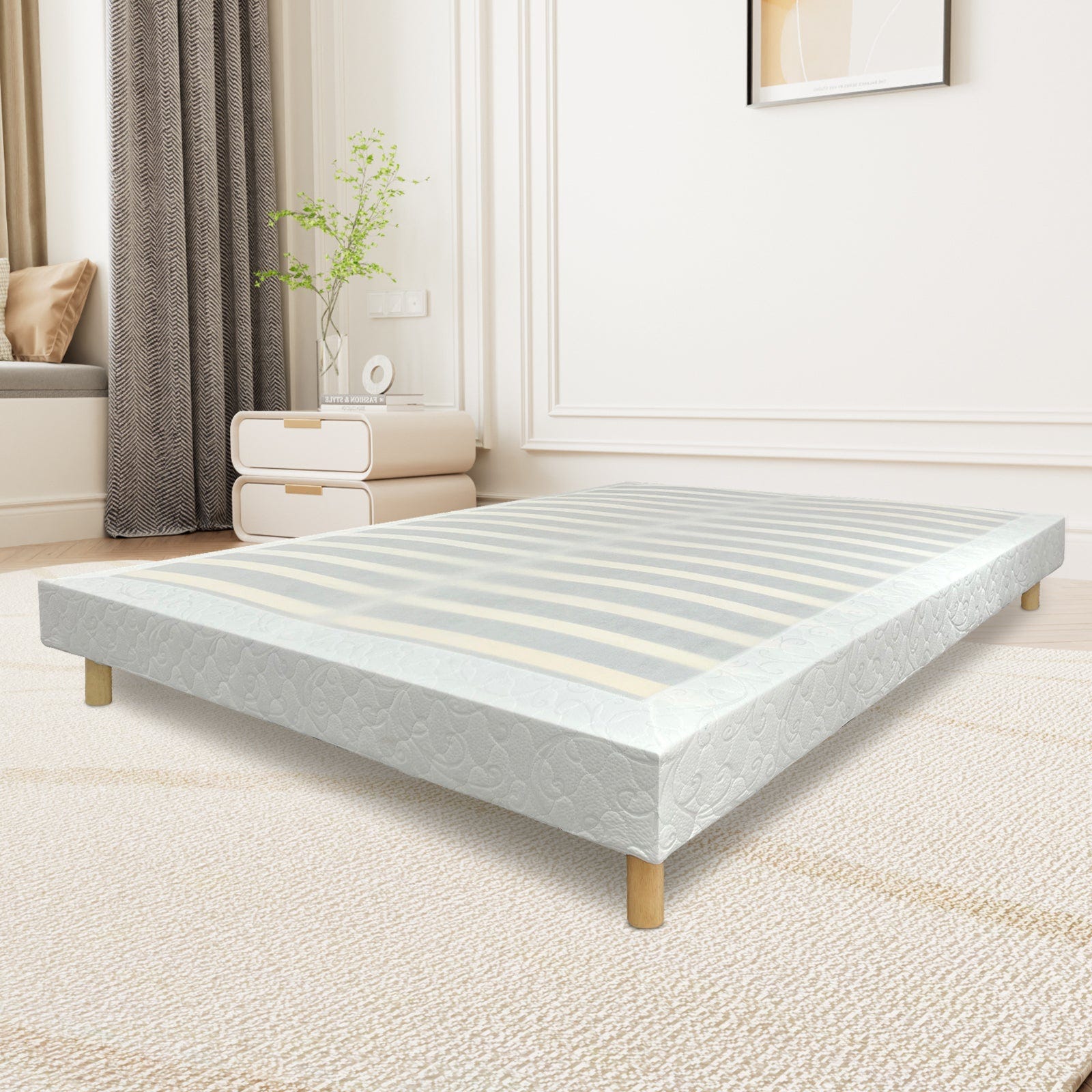 IMEX EL ZORRO 81404-b – Lot De 4 Pieds Pour Sommier (Sans Roulettes) - Support Solide Et Facile à Monter
