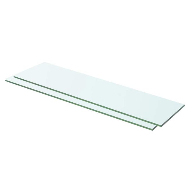 Panneaux d'étagère 2 pcs Verre Transparent 60 x 12 cm | Leroy Merlin