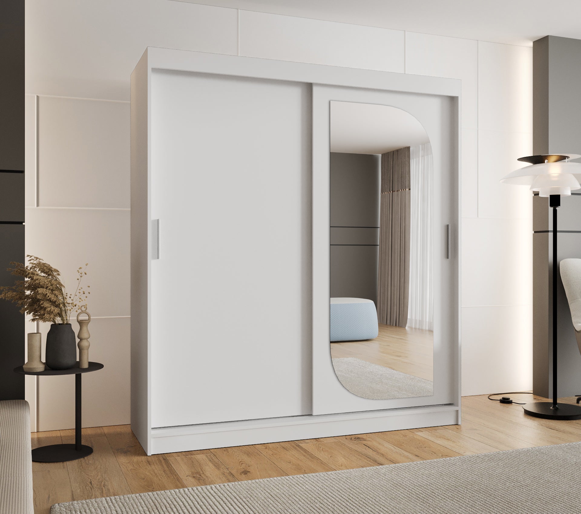 Szafa przesuwna garderoba LUCY 180 x 62 x 200 cm Biały - 2