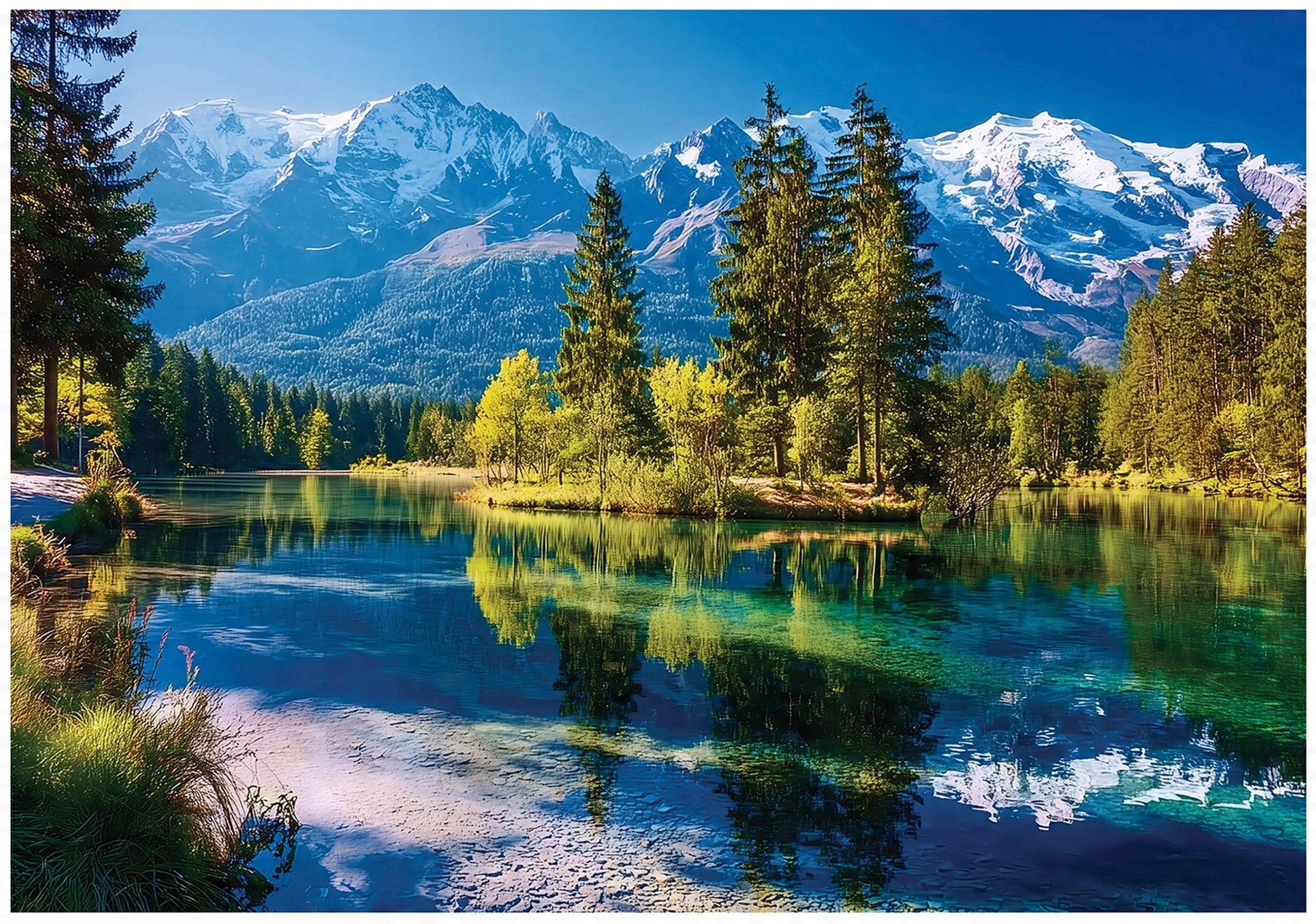 FOTOTAPETA GÓRY KRAJOBRAZ NATURA JEZIORO NA ŚCIANĘ SYPIALNIA SALON 350x250
