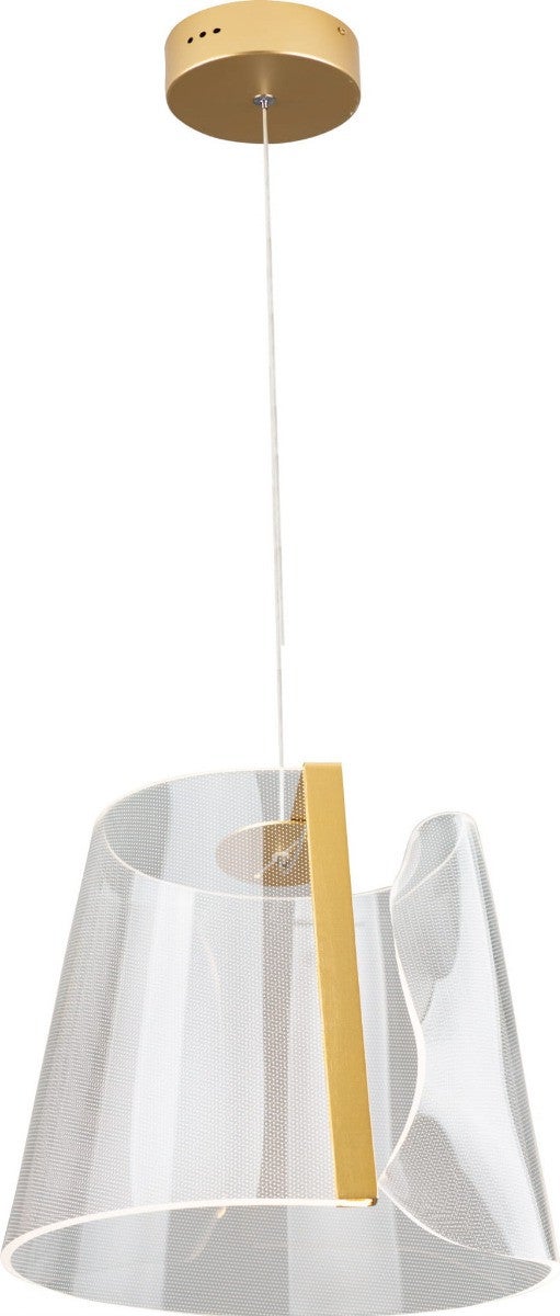 Lampa wisząca SEDA LED 8W Ciepła biel 480lm złota wym: 145 x 31 x 31 cm Maxlight