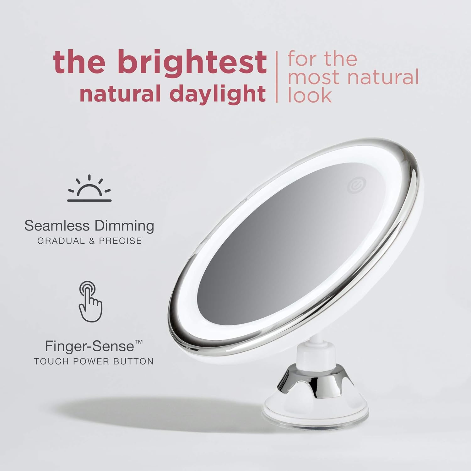 Miroirs De Maquillage Avec Lumières Grossissant 10x Sur Le Plan De Travail Avec Ventouse Forte Pour Table De Salle De Bain 96453370