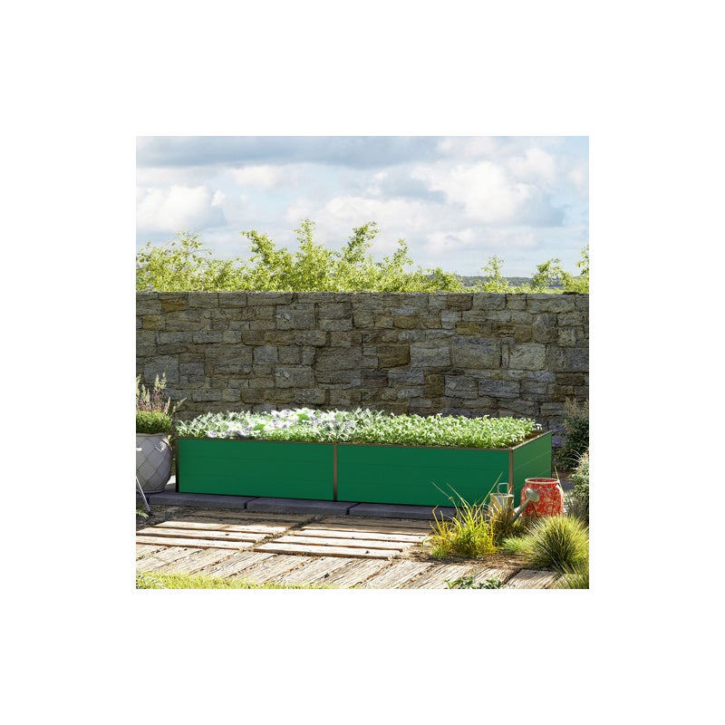 119 x 235 x 39 cm Grządka podwyższona, zielony