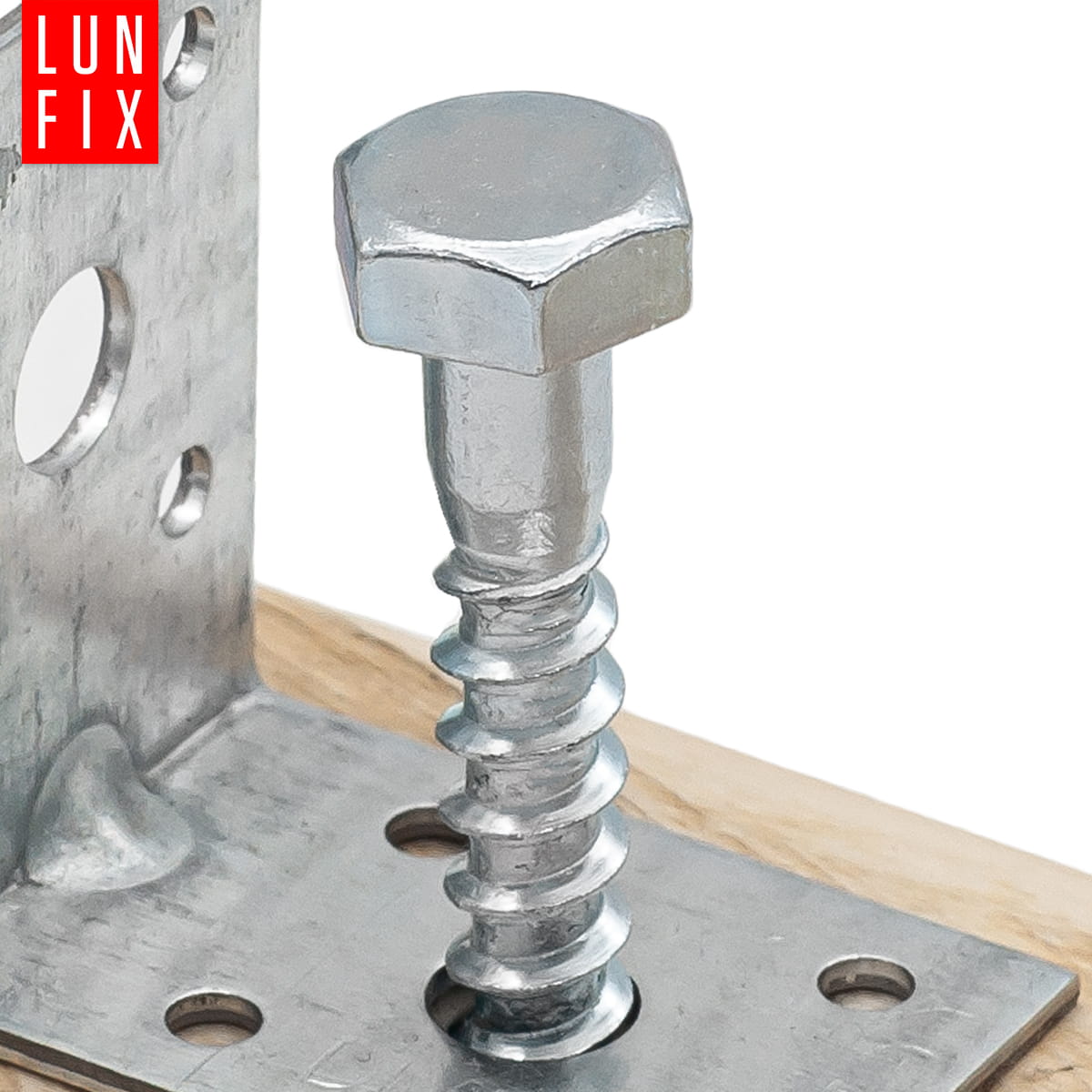 Wkręty ciesielskie z łbem sześciokątnym DIN571mm M6x80mm 50szt. - 6