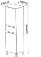 Colonne De Rangement à Poser Tolede - 35cm - Gris - Pvc Brillant Colonne De Rangement à Poser Tolede - 35cm - Gris - Pvc Brillant