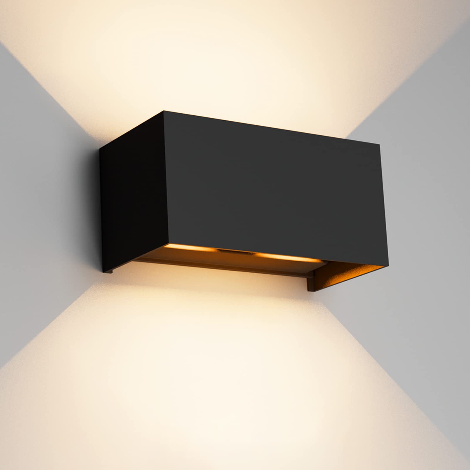 Lampa ścienna LED 24 W, 3000 K, oświetlenie zewnętrzne, IP65, oświetlenie zewnętrzne, lampa ścienna, ciepła biel