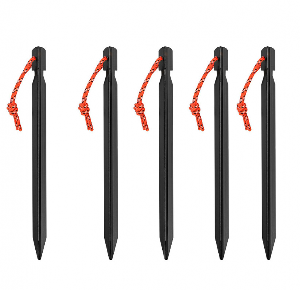 12 Picchetti Da Tenda In Lega Di Alluminio 6061, 18 Cm, Con Gancio Antiscivolo, Leggeri E Resistenti, Per Campeggio E Trekking - 3