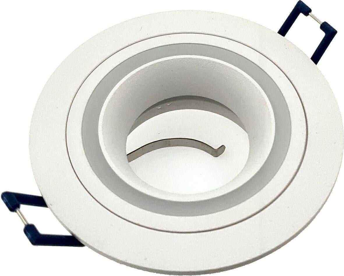 Oprawa sufitowa wpuszczana oczko Tribus biała 1xGU10x50W okrągła IP20 wym: 3,8 x 9,3 x 9,3 cm aluminium IdeaLED