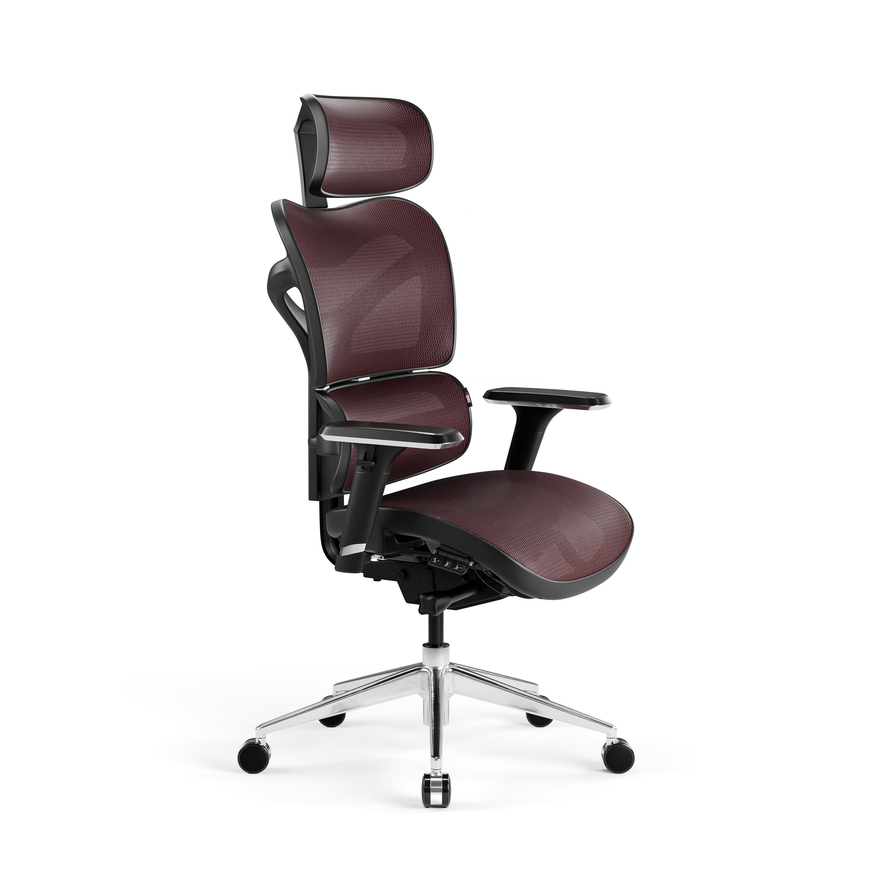 Diablo Ergonomiczny Fotel Biurowy V-Commander: Czarny-Bordowy