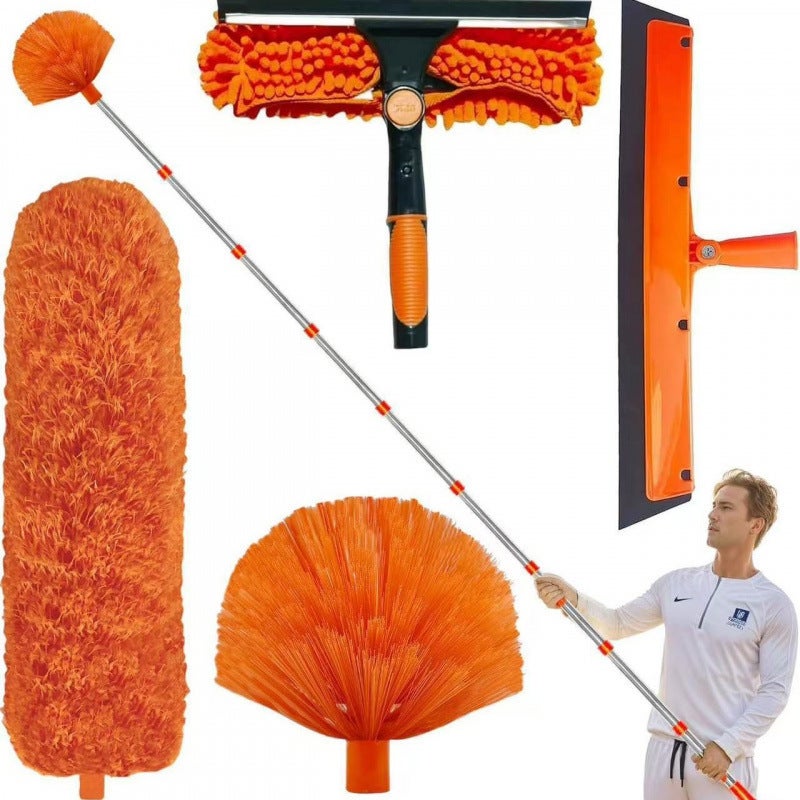 Spolverino per Polvere Allungabile 6m,con Asta Telescopica Regolabile da 1,5 a 4,9 m, Cattura