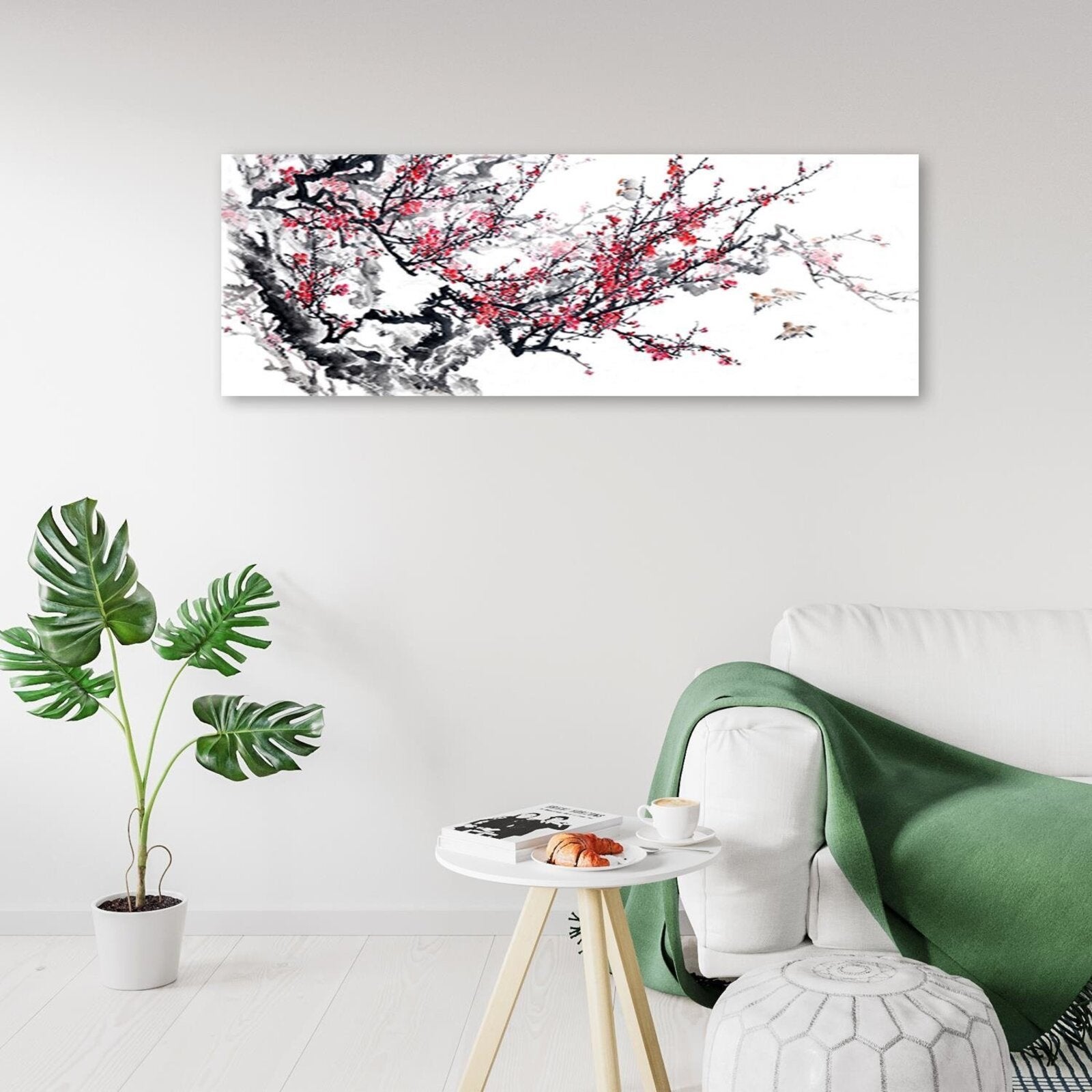 Tableau fleur de cerisier - 90 x 30 cm - 3