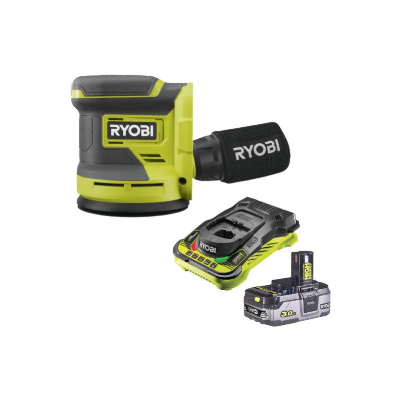 Lijadora orbital aleatoria Ryobi RROS18-0 Batería ONE+ de 18 V ⌀ 125 mm (solo cuerpo