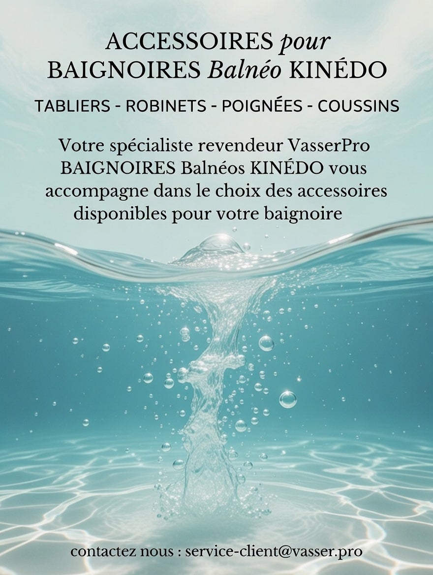 Baignoire balnéo droite KINÉDO CONCERTO 180x80 système balnéo hydromassant professionnel STAR MIXTE Digit tête bain à droite - 5