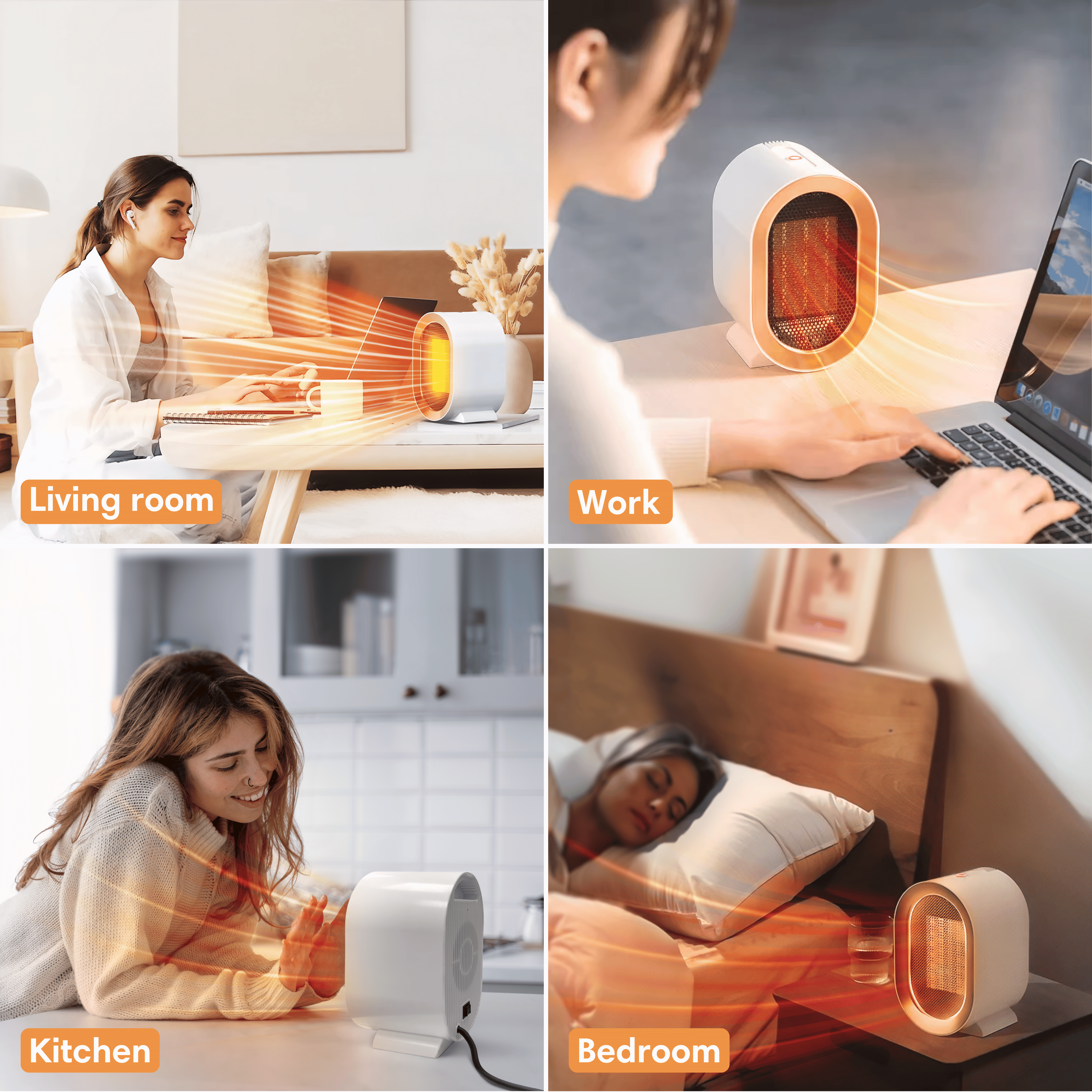 Radiateur Soufflant Vulpes Goods - Chauffage Électrique Pro - 2 Niveaux - 1200W - 8