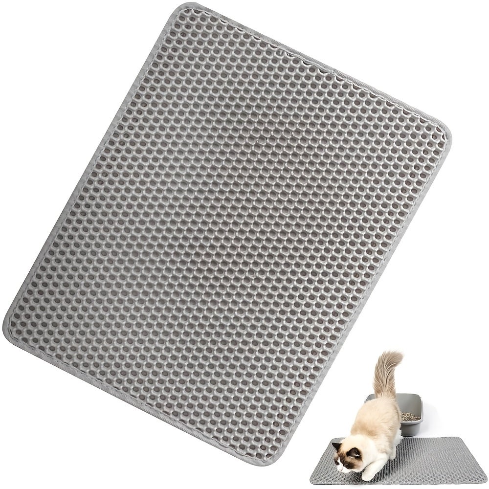 Tapis de litière en pour chat en forme de antidérapant, étanche à la
