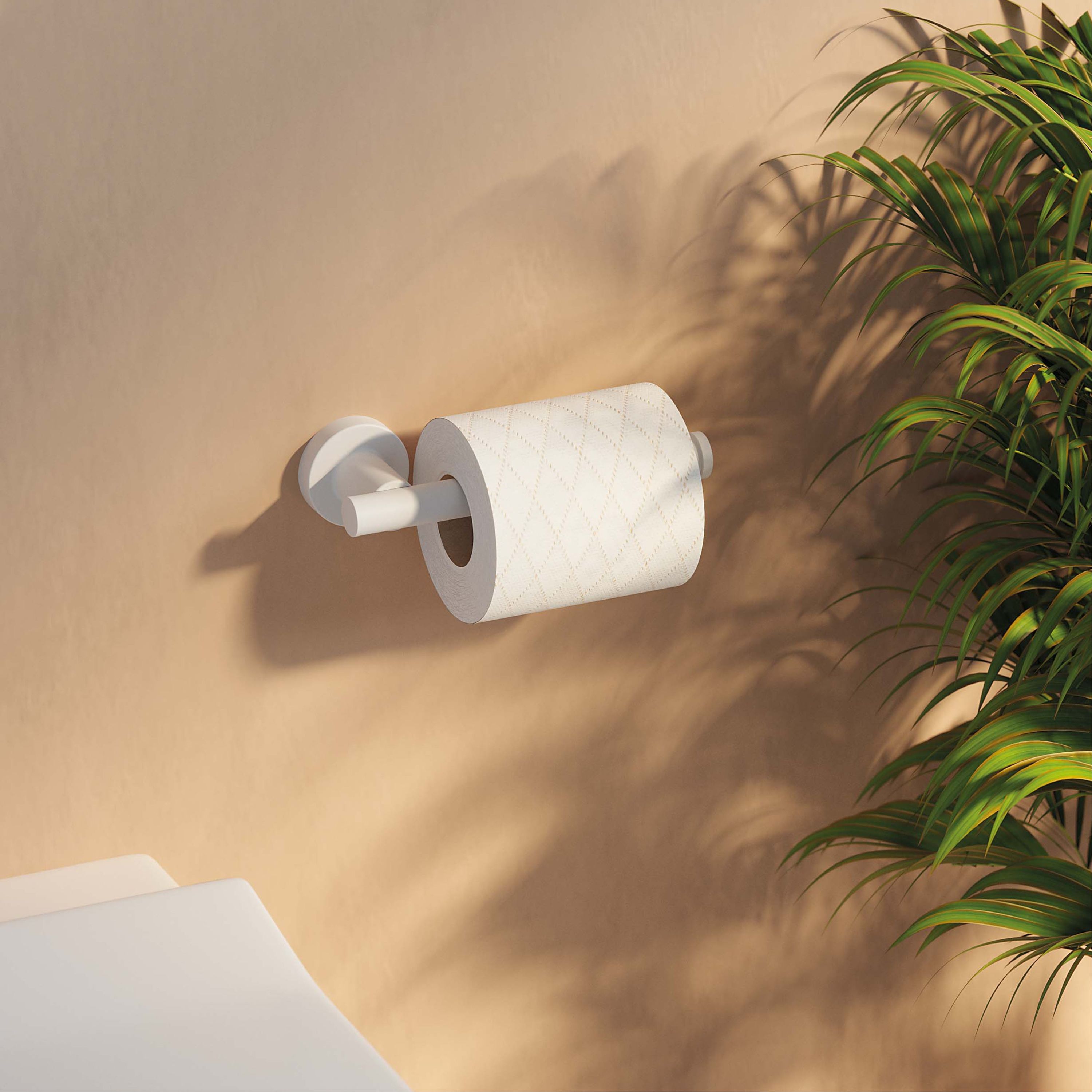 Uchwyt na papier toaletowy Architecture biały samoprzylepny lub do przykręcenia - 4