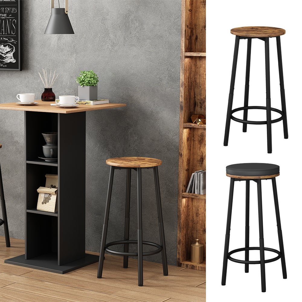 Vicco Stołek barowy zestaw 2 Edmonton, Rustykalny dąb, 31.5 x 64 cm 2 części - 2