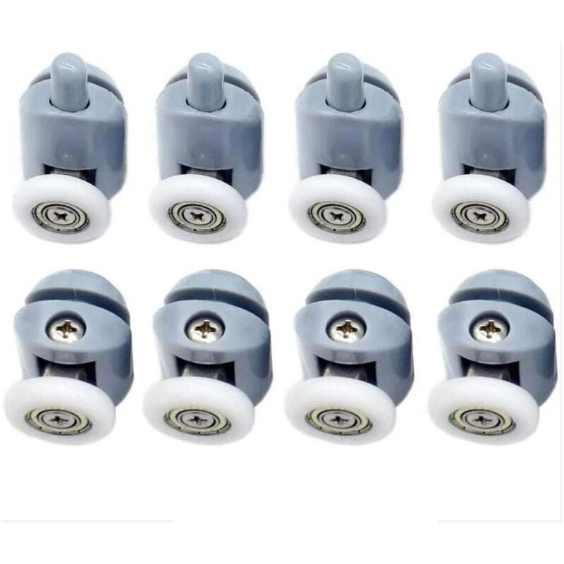 Rolki do drzwi kabiny prysznicowej, 8 sztuk, rolki do drzwi prysznicowych, rolka do drzwi przesuwnych kabiny prysznicowej do łazienki, 25 mm