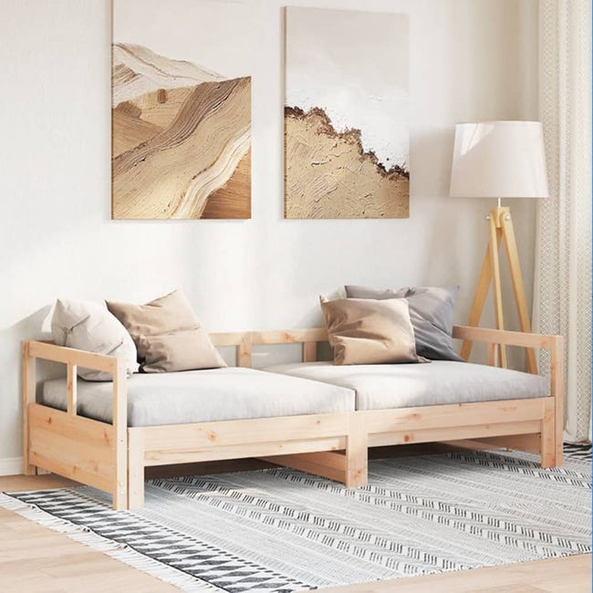 Tanit Divano Letto Legno Bianco Legno Massello Divano Letto
