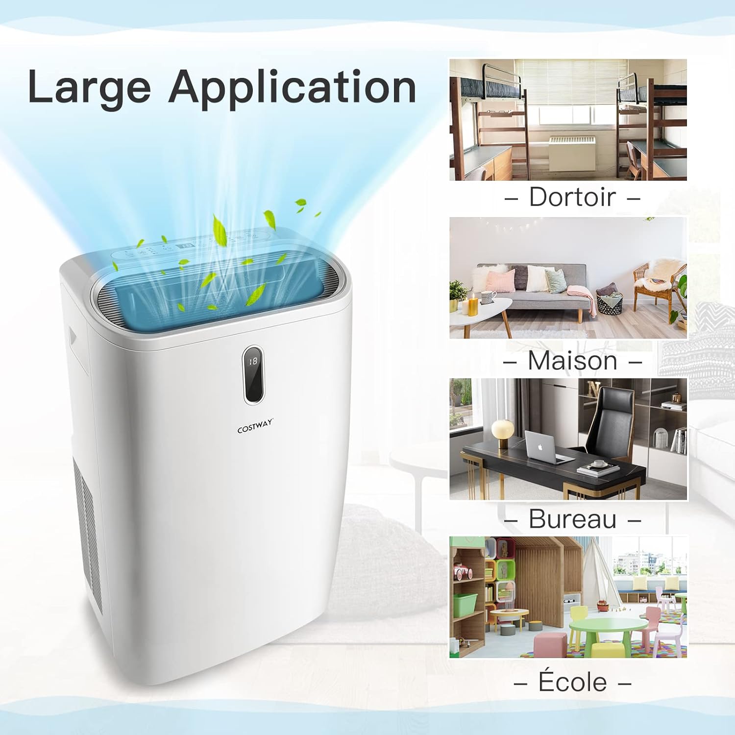 Climatiseur Mobile 5 EN 1 Silencieux 14000BTU, Refroidisseur d'Air, Climatiseur Portable, Chauffage, Ventilateur [Classe énergétique A] - 8