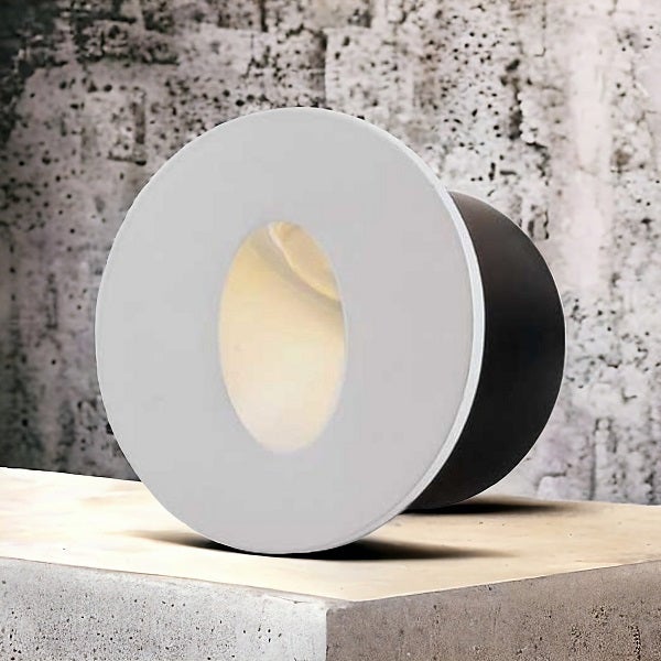 3W Built-in LED Spot para escada redonda AC 220-240V Branco Neutral 4200K - 7