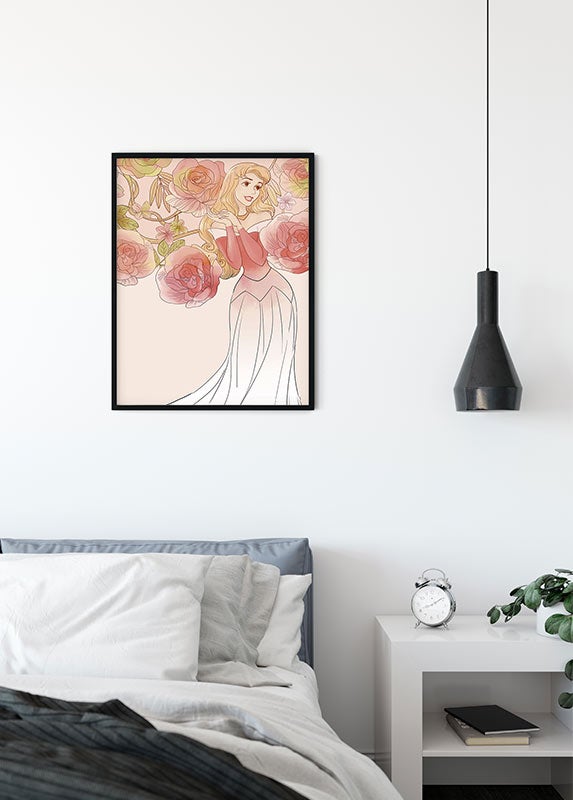 Poster d'art de Komar - Disney Sleeping Beauty Roses - Taille: 30 x 40 cm - 3