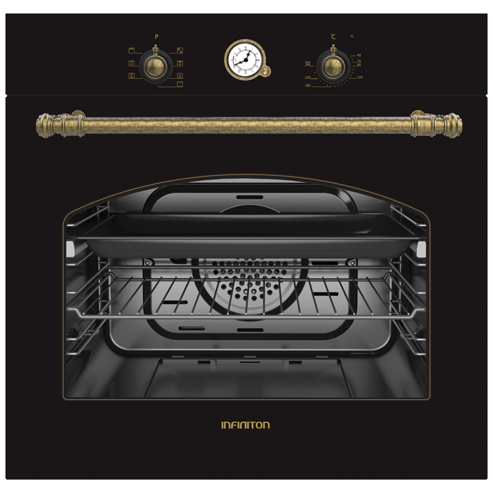 Infiniton Negro/Dorado Horno Rot70 64L 1800W 8 Funciones 59,5X59,5X56,5 Cm - Imagen 2