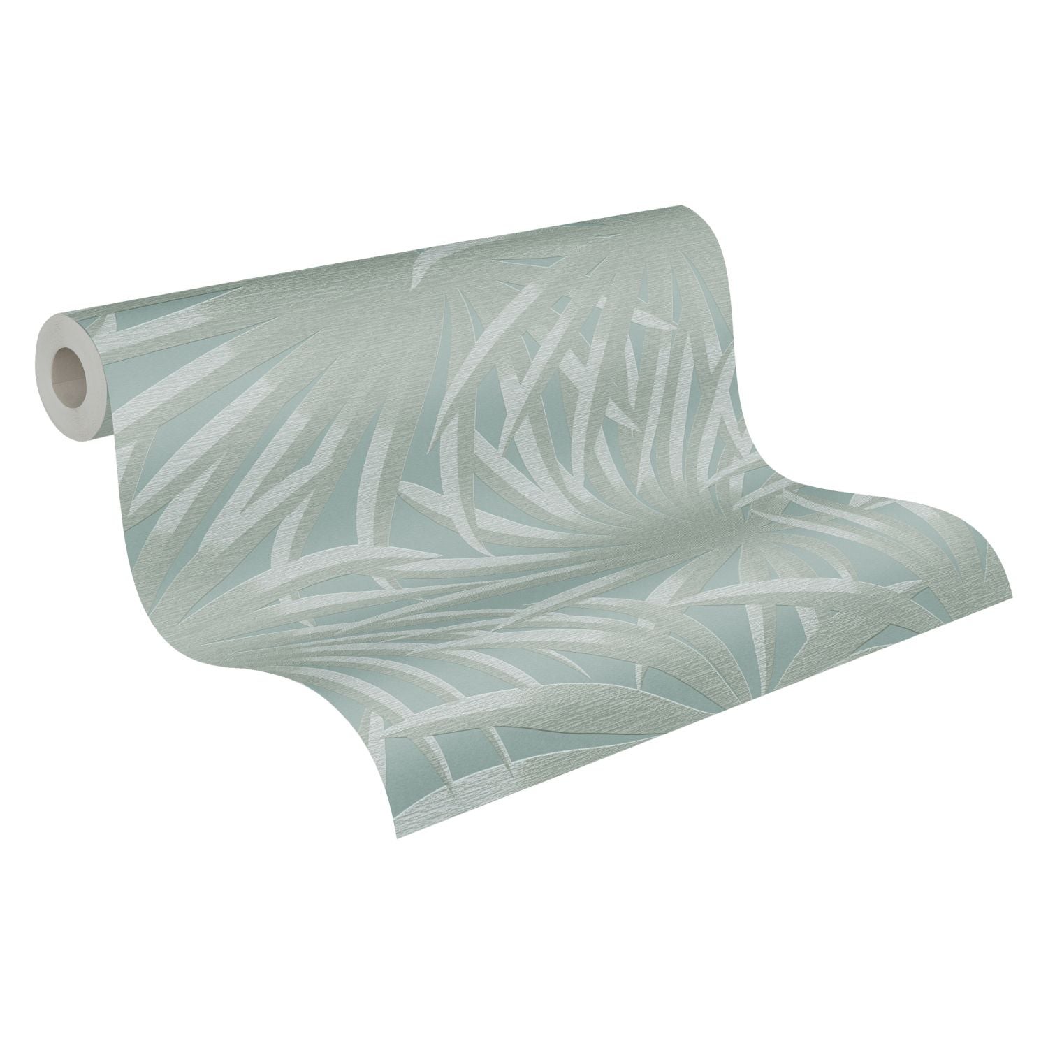 Tapeta liście palmowe niebieskimImiętowej zieleni - 53 cm x 10.05 m - A.S. CRÉATION