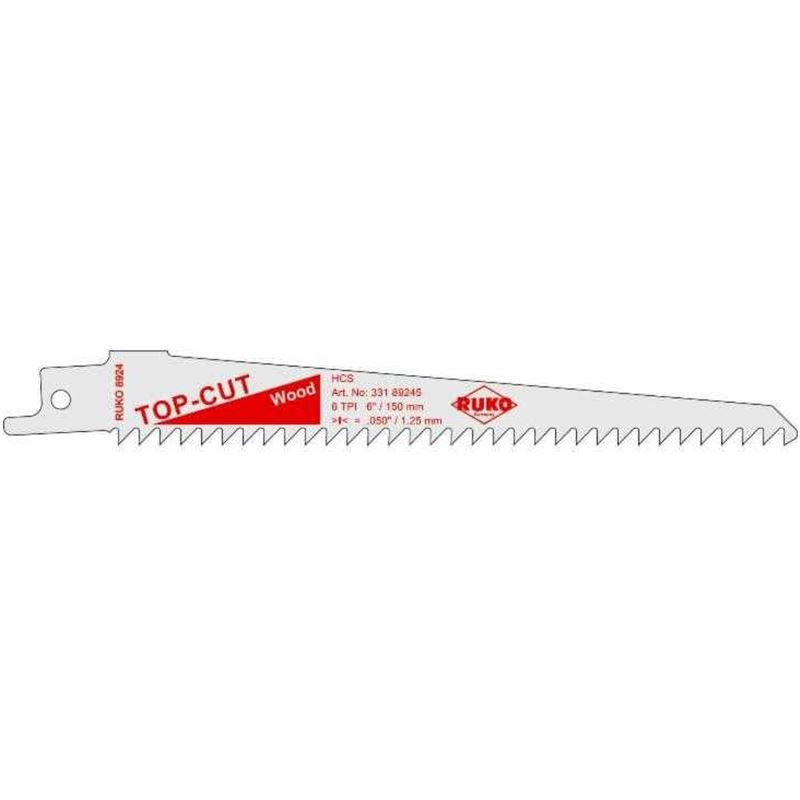 RUKO 3218016 Confezione Da 5 Lame Da Seghetto Alternativo HSS Per Metallo, 132 Mm (Equivalente A Bosch T 318 A) - 2