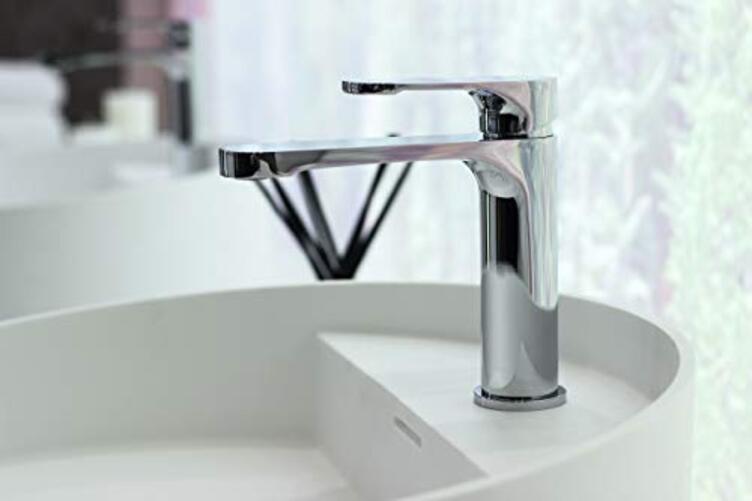 Grifo monomando de lavabo para baño ANDEMEN/HANQUA acabado cromo. Colección Honolulu - 8