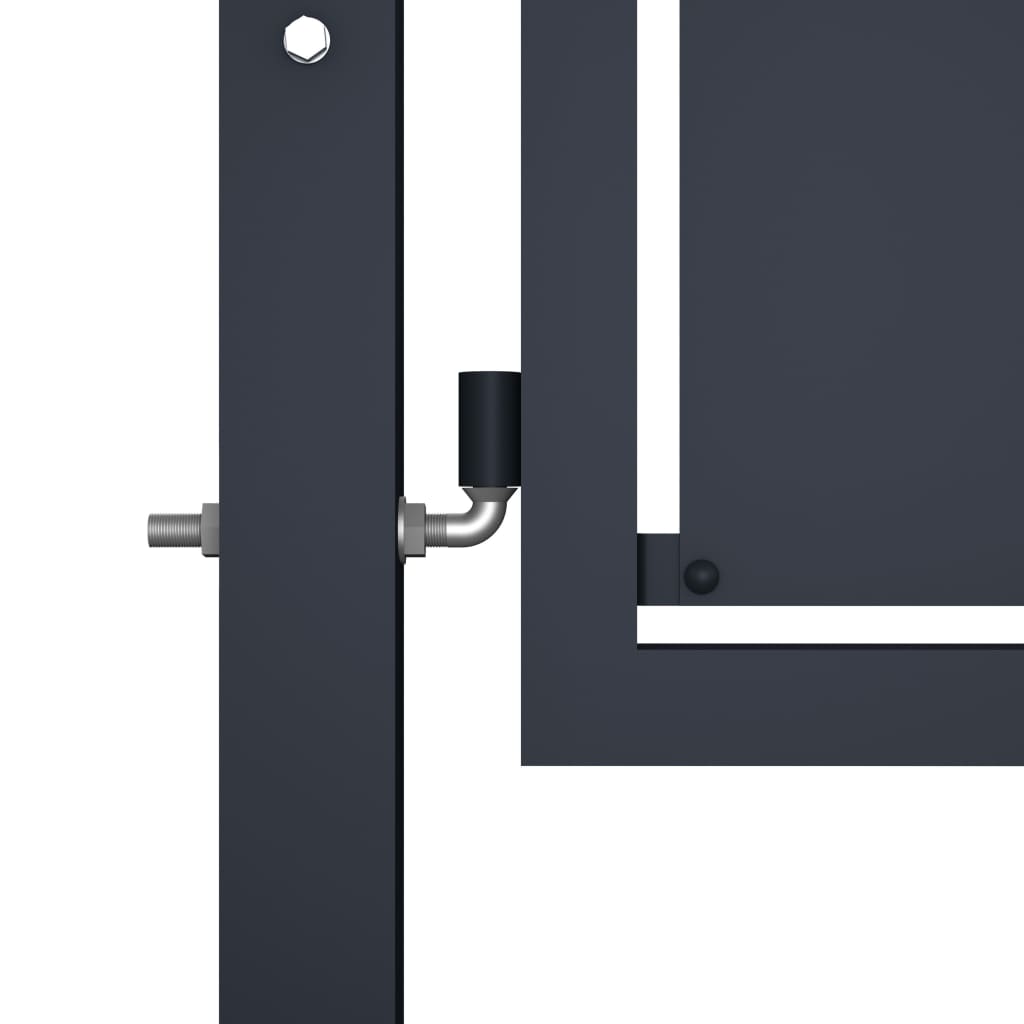 Portail de jardin Acier 100x125 Anthracite - 3
