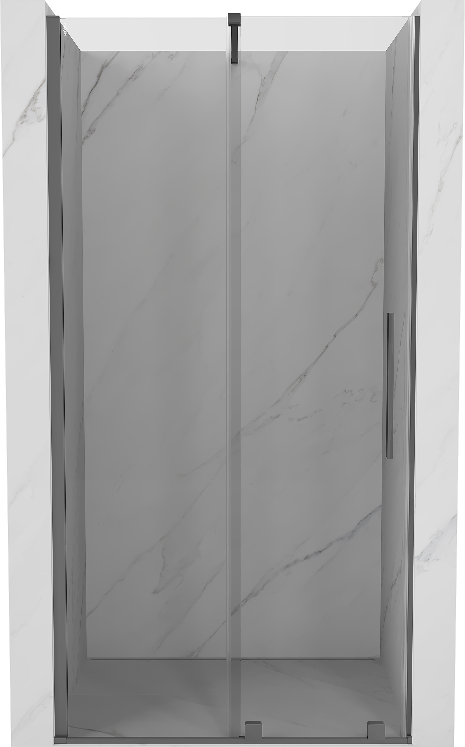 Mexen Velar drzwi prysznicowe rozsuwane 120 cm, transparent, gun metal - 871-120-000-01-95