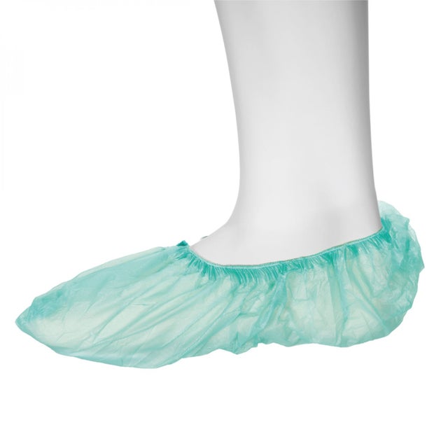 Lot de 100 surchaussures, couvre-chaussures jetables - Vert - Vivezen