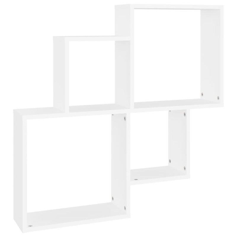 vidaXL Mensola da Parete a Cubo Bianca 80x15x78,5 cm in Multistrato - 2